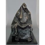 FRANCISCO ZUNIGA [d'apres] - Una Mujer Sentada - Bronze sculpture with natural patina