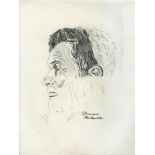 NORMAN ROCKWELL [d'apres] - Portrait of a Man - Oil pencil on paper