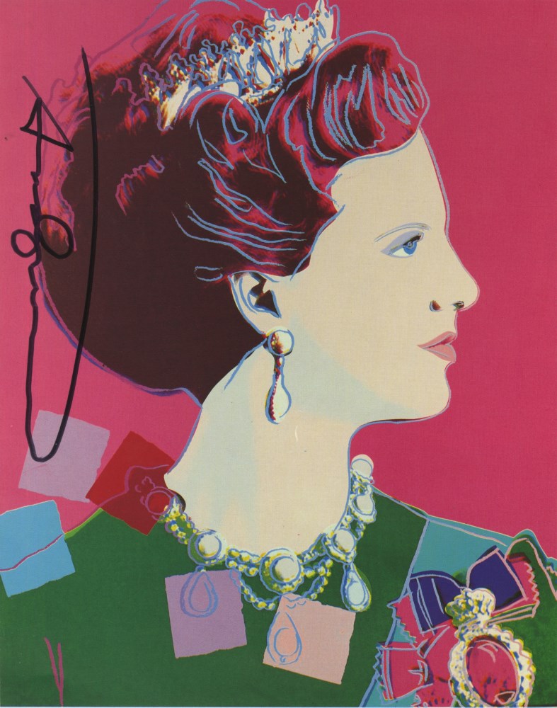 ANDY WARHOL - Queen Margrethe (#4) - Color offset lithograph