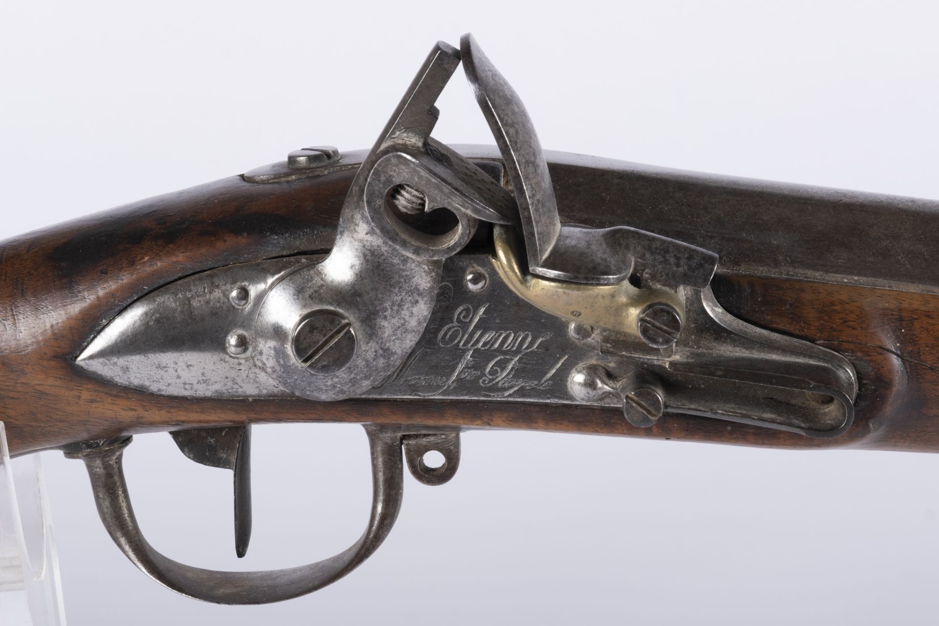 France: Fusil modèle 1777 corrigé An X, transformé en fusil de chasse. Fusil de chasse réalisé à - Image 2 of 2