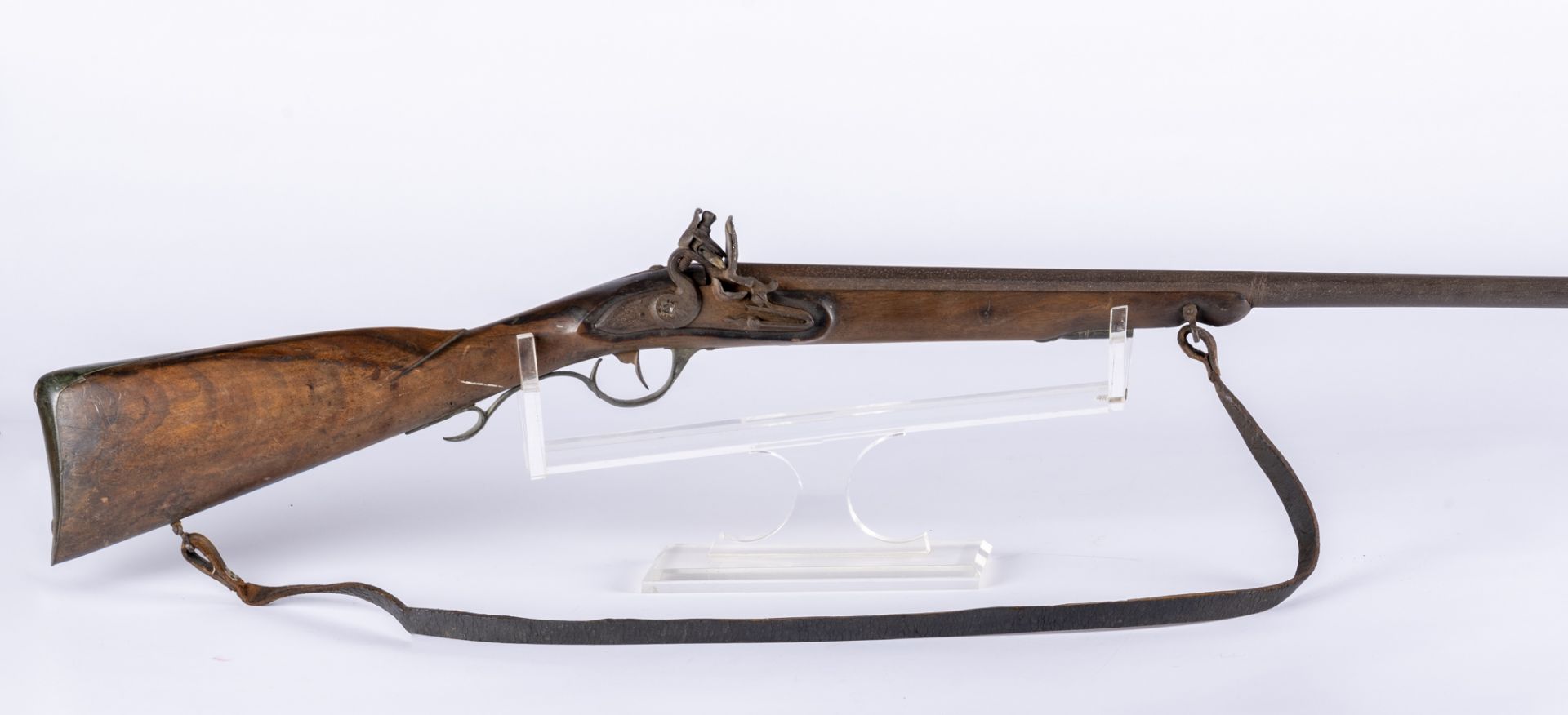 Belgique, XIXème siècle: Fusil à silex modifié pour la chasse. Fusil à silex de chasse issus du