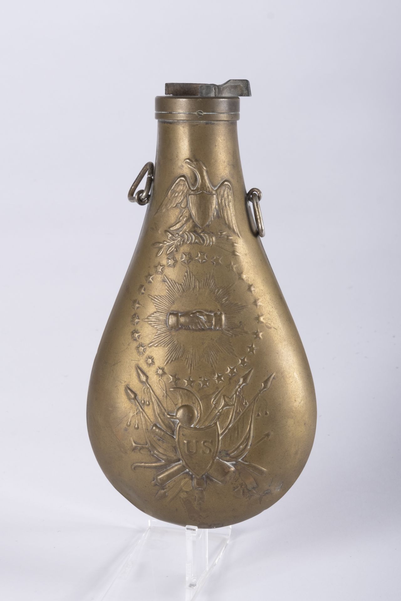 USA, guerre de Sécession: Poire à poudre de zouave unioniste, XIXèmePoire à poudre de zouave