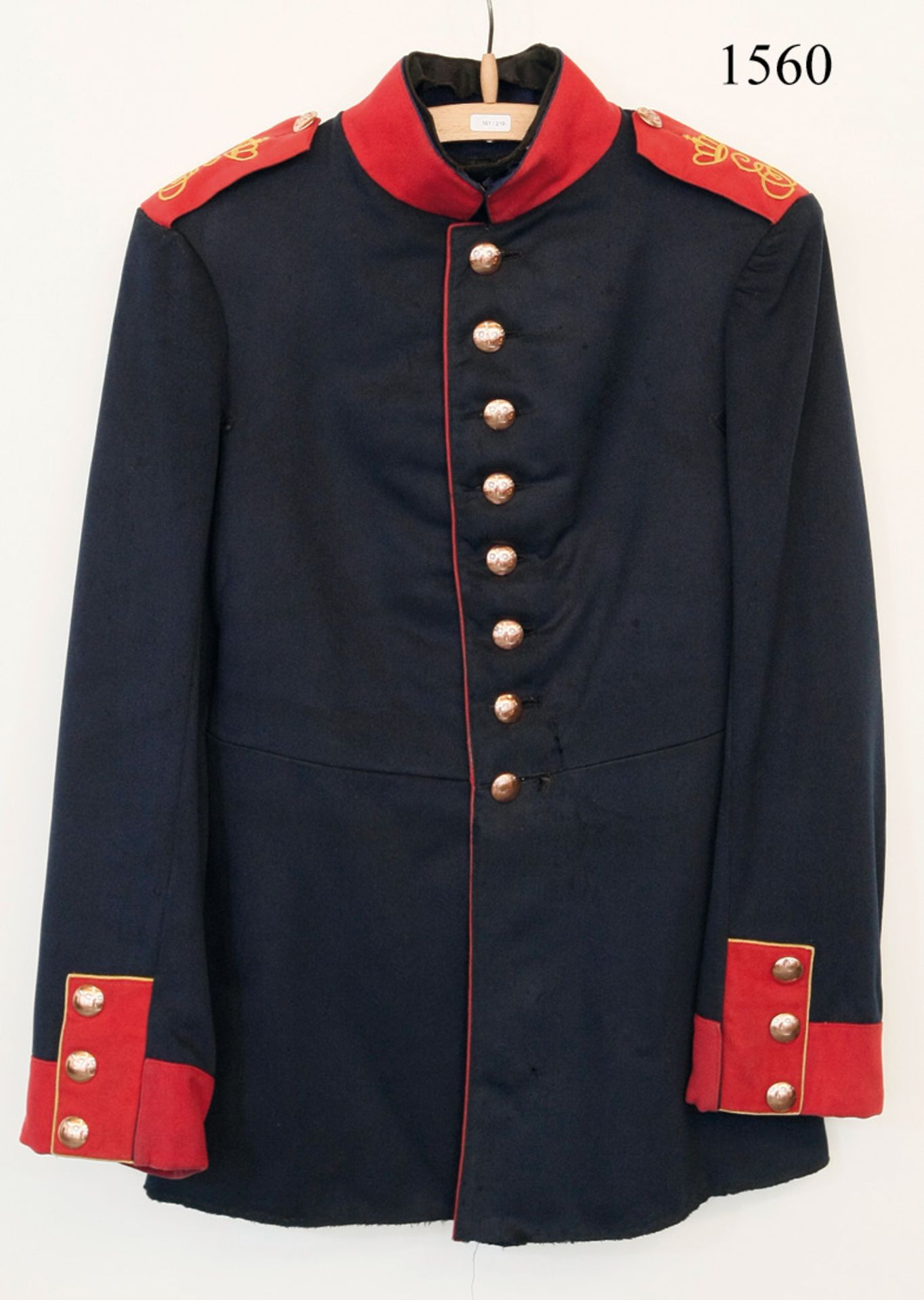 Uniformrock für Mannschaften. Infanterie Rgt. No. 95 in GothaEigentumsstück mit etwas Mottena