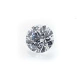 AN UNMOUNTED CERTIFIED ROUND BRILLIANT-CUT DIAMOND