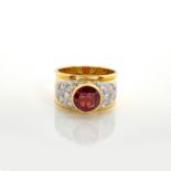 A PINK TOURMALINE AND DIAMOND RING, UWE KOETTER