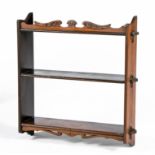 A VICTORIAN MAHOGANY HANGING SHELF