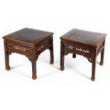 A PAIR OF CHINESE SIDE TABLES, QING DYNASTY, LATE 19TH CENTURY