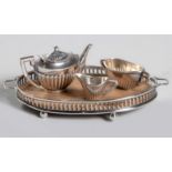 AN EDWARD VII MINIATURE TEA SERVICE, LEVI AND SALAMAN, BIRMINGHAM, 1905