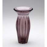 A PLUM-COLOURED GLASS VASE, 20TH CENTURY