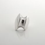 A SILVER RING, DESIGNED BY HENNING KOPPEL FOR GEORG JENSEN, DENMARK