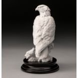 A KAISER PORCELAIN SCULPTURE OF A BALD EAGLE, 20TH CENTURY