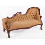 A VICTORIAN MAHOGANY CHAISE LONGUE