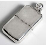 A VICTORIAN SILVER HIP FLASK