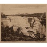 Tinus de Jongh (South African 1885 - 1942) MITCHELL'S PASS, CERES; NEWCASTLE WATERFALL, NATAL, two