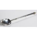 A SILVER SERVING SPOON