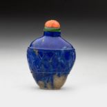 A CHINESE LAPIS LAZULI SNUFF BOTTLE, QING DYNASTY, 19TH CENTURY