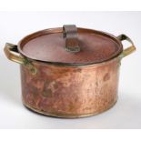 A COPPER POT AND COVER