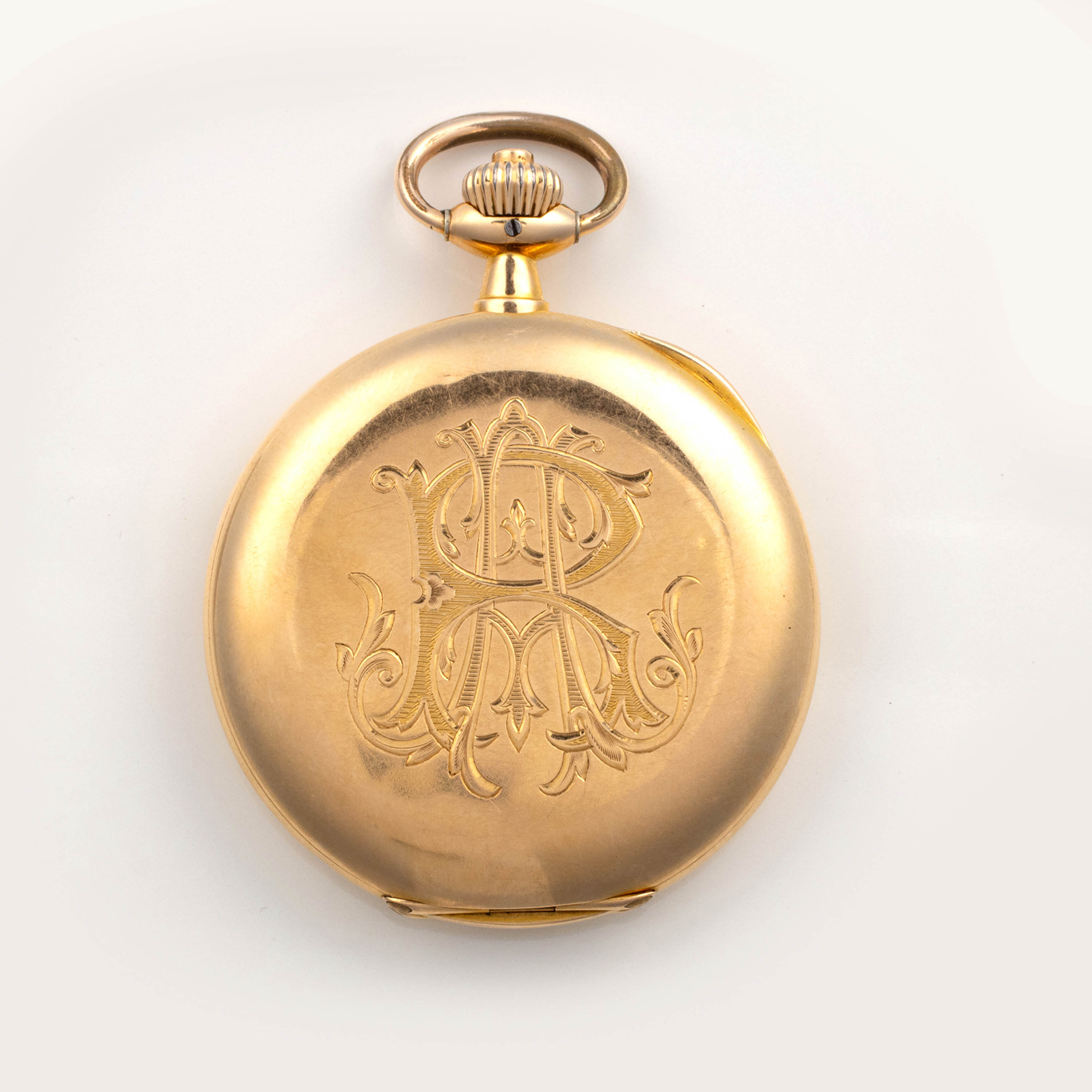 AN 18CT GOLD HUNTER-CASED POCKET WATCH, LONGINES - Image 2 of 5