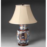 A JAPANESE IMARI LAMP, CONTEMPORARY