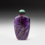 A CHINESE AMETHYST SNUFF BOTTLE, QING DYNASTY, 19TH CENTURY