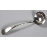 A VICTORIAN OLD ENGLISH PATTERN SAUCE LADLE, LEVI AND SALAMAN, BIRMINGHAM 1901