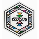 Esther Mahlangu (South African 1935 - ) HEXAGONAL NDEBELE PATTERN