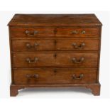 A GEORGE III MAHOGANY CHEST-OF-DRAWERS