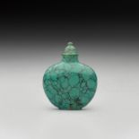 A CHINESE TURQUOISE SNUFF BOTTLE, QING DYNASTY, 19TH CENTURY