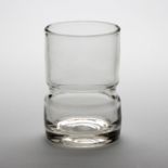 A CLEAR GLASS VASE