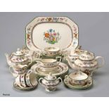 A SPODE "CHINESE ROSE" ASSEMBLED DINNER SERVICE