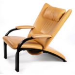 A LEATHER UPHOLSTERED SPOT 698 ARMCHAIR, DESIGNED BY STEFAN HEILIGER FOR WK WOHNEN