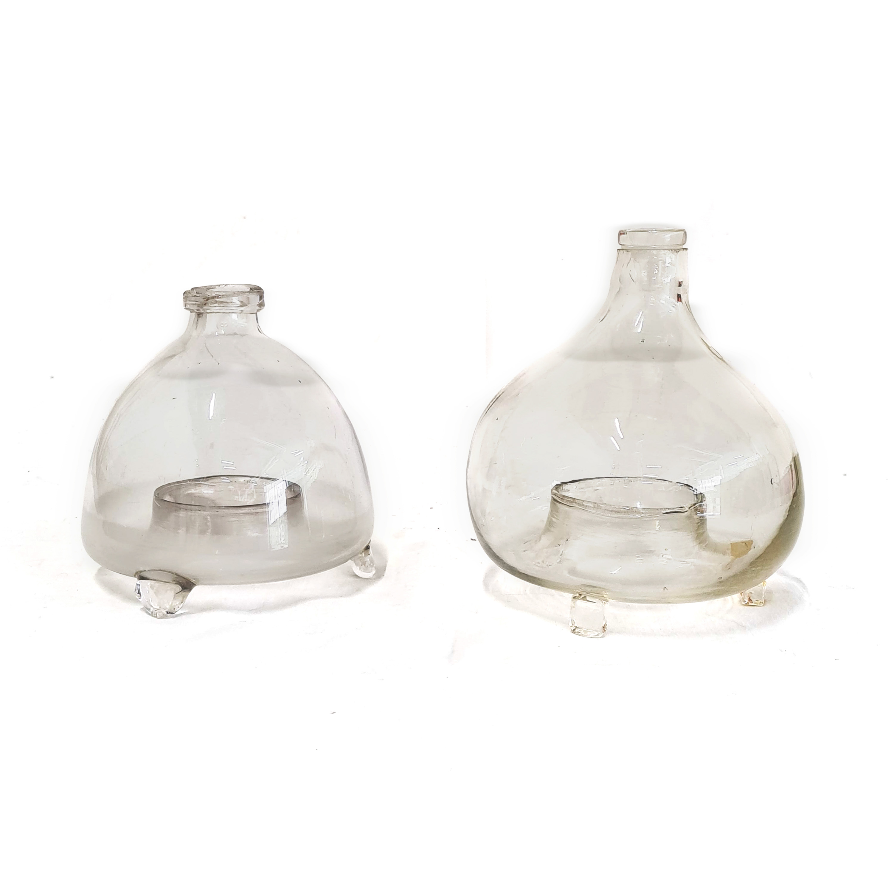 A GLASS FLY TRAP AND COVER, 19TH CENTURY