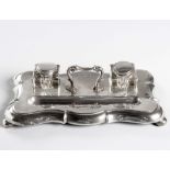 A VICTORIAN SILVER INKSTAND, JAMES DIXON AND SONS, SHEFFIELD, 1897