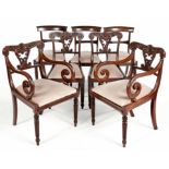 A SET OF FOUR REGENCY MAHOGANY CHAIRS