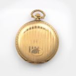 A GOLD-PLATED HUNTER-CASED POCKET WATCH