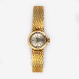 A LADY'S 18CT GOLD WRISTWATCH, OMEGA