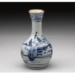 A CHINESE BLUE AND WHITE BOTTLE VASE, QING DYNASTY, EARLY 19TH CENTURY
