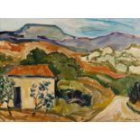 HD Geigenberger (German 20th Century) ITALIAN LANDSCAPE WITH COTTAGE