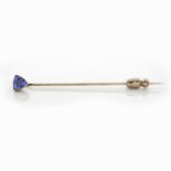 A TANZANITE STICK PIN