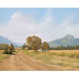 Paul Munro (South African 1959 - ) FARM ROAD; OVERBERG LANDSCAPE, two