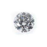 AN UNMOUNTED CERTIFIED ROUND BRILLIANT-CUT DIAMOND