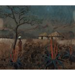 Sydney Carter (South African 1874 - 1945) RURAL SCENE AT DUSK