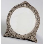 A VICTORIAN SILVER FRAMED MIRROR, HENRY MATTHEWS, CHESTER, 1901