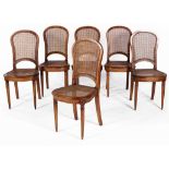 A SET OF SIX DEAL SIDE CHAIRS, LATE 19TH/EARLY 20TH CENTURY