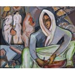 Irma Stern (South African 1894 - 1966) MELON SELLER AT A ZANZIBAR MARKET