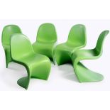 FIVE POLYURETHANE CLASSIC CHAIRS, DESIGNED IN 1967 BY VERNER PANTON FOR VITRA