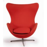 AN EGG CHAIR, DESIGNED IN 1959 BY ARNE JACOBSEN FOR FRITZ HANSEN