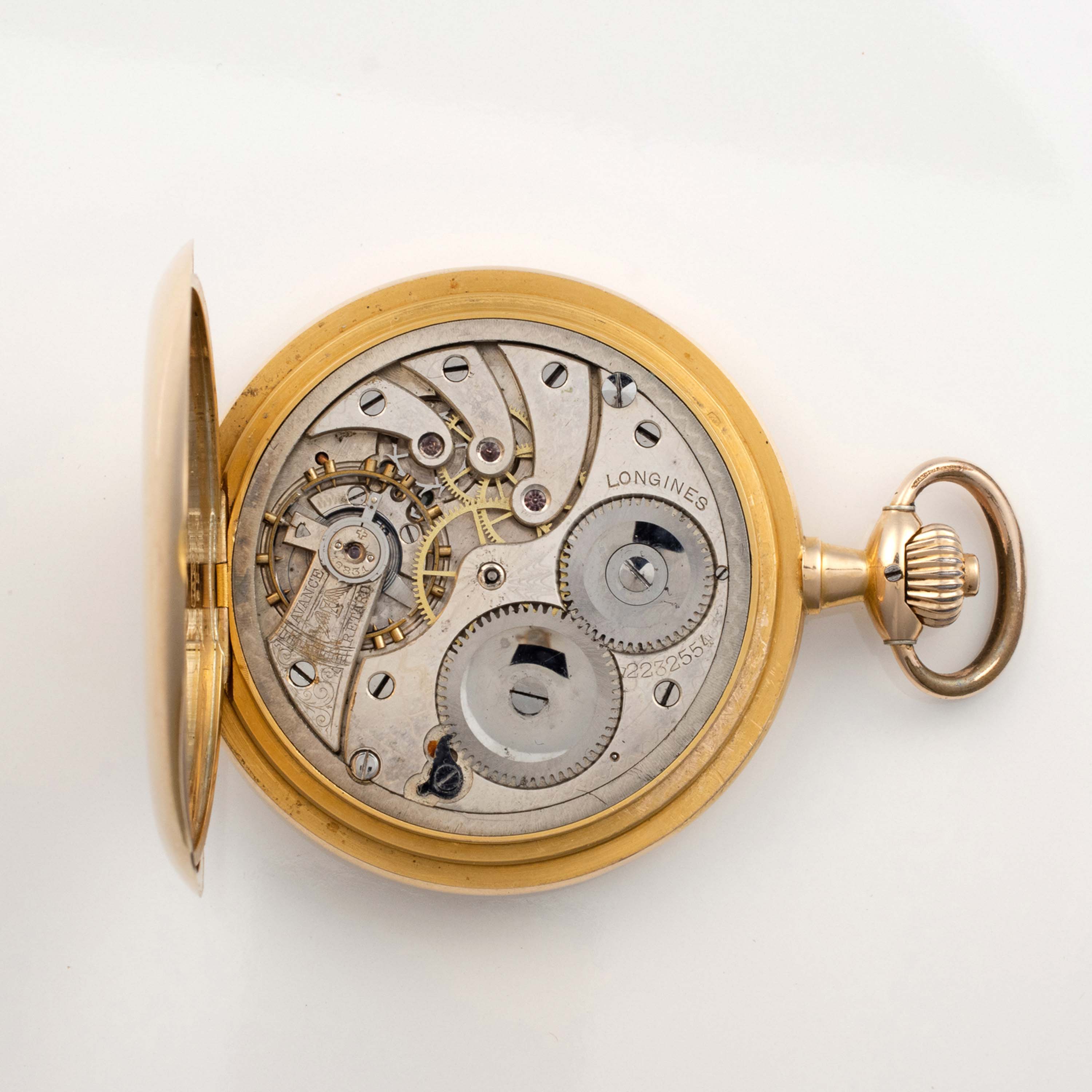 AN 18CT GOLD HUNTER-CASED POCKET WATCH, LONGINES - Image 5 of 5