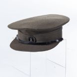 A SOUTH AFRICAN UNION ARMY OFFICERS PEAK CAP