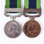 AN INDIAN GENERAL SERVICE MEDAL 1909, INCLUDING RARE BRONZE ISSUE, two in the lot